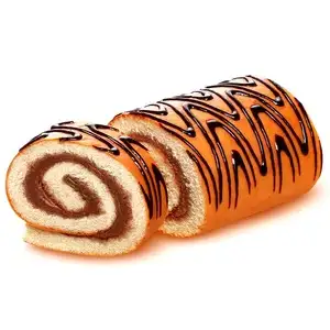 Biskuitrolle mit Erdbeersahne