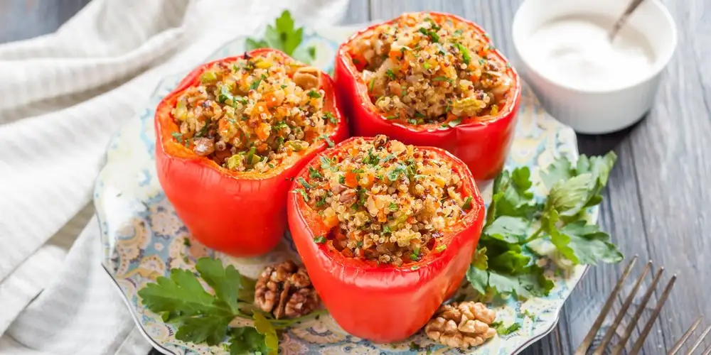 Vegetarian stuffed peppers - recipe | FoodPal