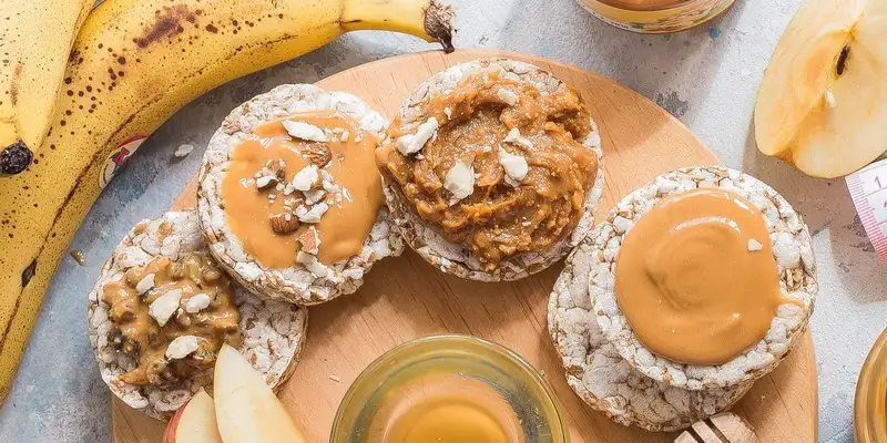 Galette de riz au beurre de cacahuètes