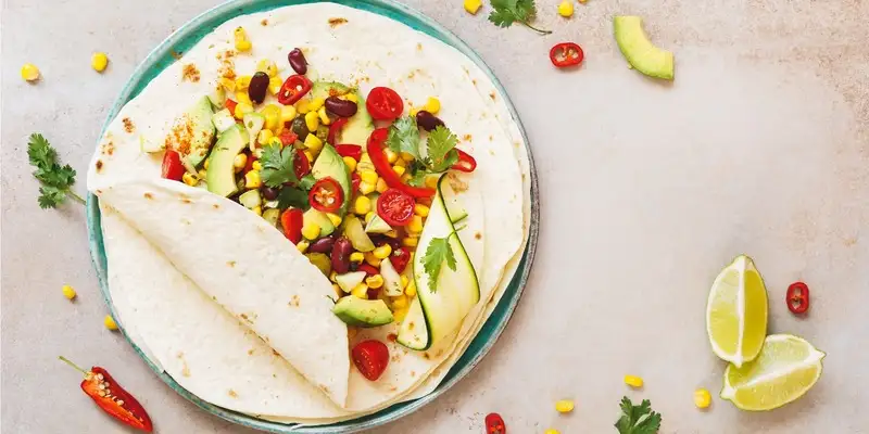 Wrap végétarien au blé complet Wrap végétarien au blé complet
