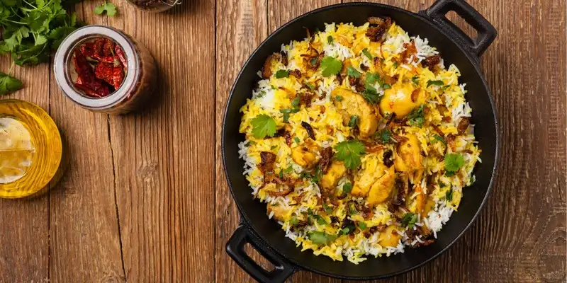 Riso basmati con petto di tacchino in salsa di senape al miele