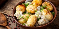 Kartoffeln in Rahmsauce mit Paprika