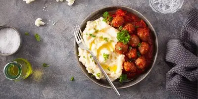 Purè di cavolfiore con carne macinata