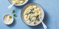 Keto gnocchi in gorgonzola sauce