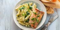 Lachs-Spinat-Pasta