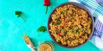 Bulgur Chilli Chop Pan