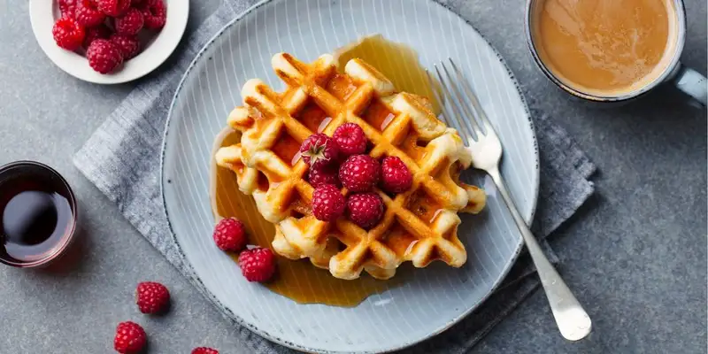 Waffle rápido na mão