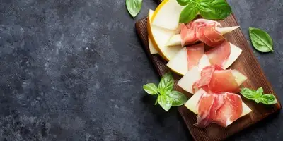 Parma ham with galia melon
