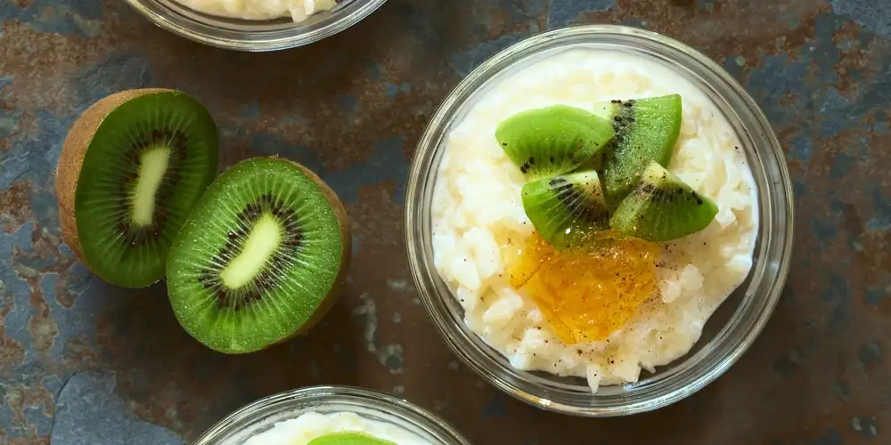 Sweet soy milk rice with fruits - recipe | FoodPal