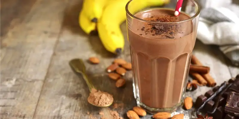Vegan chocolate protein shake
