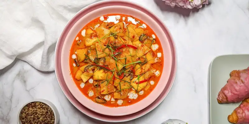 Tofu al curry con ananas