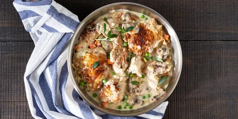 Fricassea di tacchino con quinoa e funghi