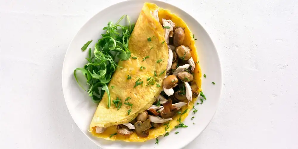 Chicken omelet with vegetables - recipe | FoodPal