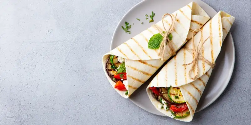 Mediterranean breakfast wrap