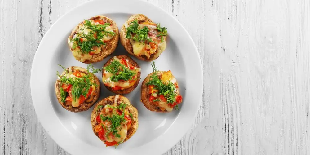 Stuffed mushrooms mediterranean style - recipe | FoodPal