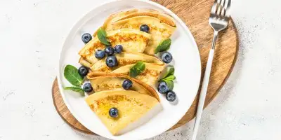 Blaubeer-Buchweizen-Pfannkuchen