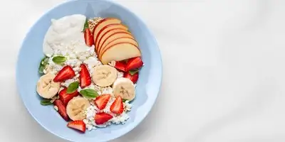 Farinha de aveia assada com queijo cottage