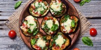 Low Carb Mini-Pizza mit Auberginen