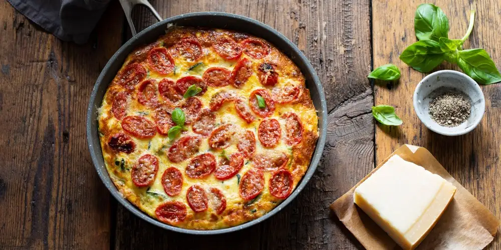 Zucchini tomatoes frittata - recipe | FoodPal